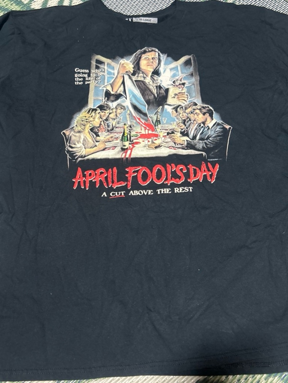 April Fool's Day Graphic Short Sleeve Tee - Black